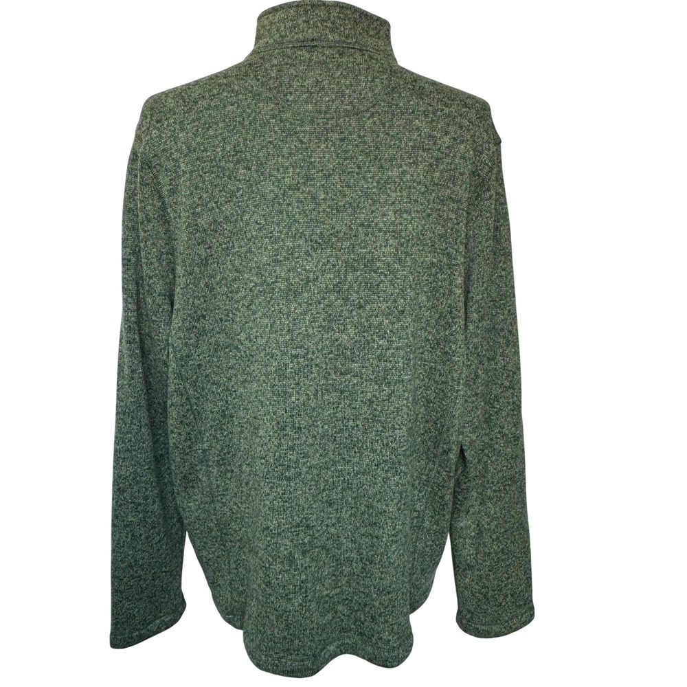 WOOLRICH Men's XXL Green 1/4 Zip Pullover Sweater High Neck Pocket Outdoor GORP‎ - Picture 2 of 8